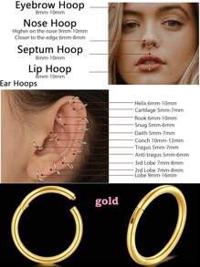 1PC Hinged Segment Nose Hoop Rings Septum Ring Women Surgical Steel Nose Rings Septum Clicker Ring Ear Cartilage Tragus Daith Hoop Earring Piercing Jewelry Hypoallergenic Nose Rings 20G 18G 16G 14G 316l Surgical Steel Septum Jewelry Hinged Segment Ring Body Piercing Nose Hoop Lip Rings Nose Helix Cartilage Rook Earrings Daily Wear Halloween Christmas New Year For Holiday Gift