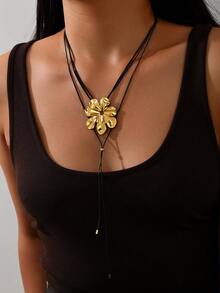 1 件多色花卉多巴胺项链吊坠，适合女性日常佩戴 - 花朵項鍊 - 查看 3