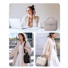 1 sac à déjeuner portable à bandoulière, sac à déjeuner matelassé léger, sac isotherme étanche, sac isotherme en nylon lavable à la main avec bretelles rembourrées pour le travail, l'école, le pique-nique. - Rose bonbon - Voir 5