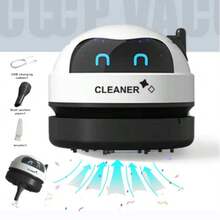 Mini Desktop Vacuum Cleaner, Robot Shaped, Portable Desktop Cleaning Tool, Suitable For Desktops, Portable Small USB Rechargeable Battery Vacuum Cleaner, Quiet Suction For Small Items, Crumbs, Erasers, Shavings, Suitable For Home, Office, Kitchen, Piano Keyboard, Great For Back To School Or Halloween Gifts - Multicolor - View 13