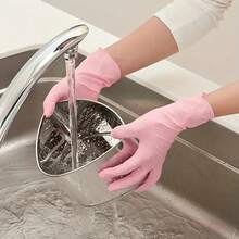 10/50/100pcs Pale Pink Powder-Free Disposable Nitrile Gloves, For Household & Kitchen Cleaning, Best Seller (XS, S, M, L Size)