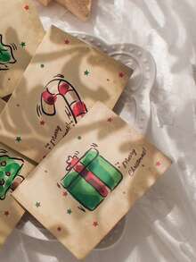 6pcsThis Retro Christmas Card Set Is Perfect For Business Declarations And Christmas Eve. The Simple And Fresh Greeting Cards Are Ideal For Giving As Gifts During Christmas Home Decor Christmas Decorations Room Decor Winter