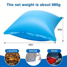 [40 Pollici * 40 Pollici Cuscino Gonfiabile/Borsa Pesante - Accessori Antigelo per Piscina] 1/12 pezzi Borsa Appesa per Copertura Piscina, Borsa Cinghia Copertura Piscina, Cuscino Gonfiabile Antigelo - Attrezzatura Essenziale per Giardini, Piscine Esterne, Piscine per Adulti, Piscine Fuori Terra, Coperture per Grandi Piscine - Accessori per Piscina, Blu