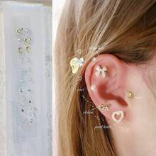 [Popular New Item] Ear Acupuncture Jewelry, Grain Type, Stainless Steel, Ear Acupuncture Stickers, Health Goods, Relieves Stiffness, Facial Muscle Care, Nasolabial Folds, Swelling Relief, Eye Care, Insomnia, Massage, Exquisite And Beautiful.