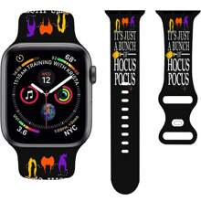 Halloween Watch Band Compatible With Apple, Holidays Watch Band For Halloween Decor, Halloween Apple Watch Band Compatible With Apple Watch Band 38mm 40mm 41mm, Halloween Watch Accessories For Women Men, Soft Silicone Pumpkin Strap Halloween Party Replacement For Apple Watch Series Ultra SE 10 9 8 7 6 5 4 3 2 1