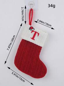 2 PCS Knit Monogram Stockings, Stockings Small Xmas English Letters Hanging Stockings Socks Double Sided Fireplace Hanging Stockings For Party Decoration New Year Party Gift Favors Supplies,Personalized Initial Stocking, Family Holiday Xmas Party Decor Birthday,Christmas, Decor 2025 Home Decor Christmas Decorations Room Decor Winter