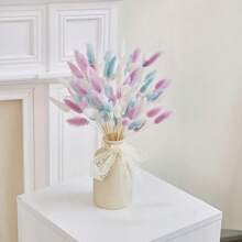 90pcs Artificial Rabbit Tail & Pampas Grass Decor Set - Ideal For Weddings, Home, And Rustic Parties DIY Table Centerpieces For Christmas, Halloween, Thanksgiving & Autumn Harvest