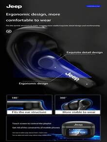 JEEP EW118Puls AI 翻译触摸屏 TWS 耳机高清通话降噪耳机 HiFi 立体声入耳式麦克风耳塞