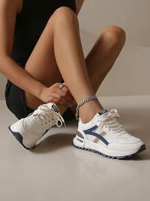 ZKBBO Women Casual Shoes Outdoor Flat Sports Sneakers Breathable Mesh Versatile Simple Gump Style White Shoes