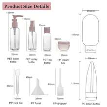 11 Pack Travel Toiletries Bottles Leak Proof Design Portable Ease Your Vacation