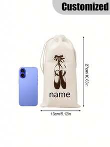 1Pc Customizable Ballet Shoes Gift Bag Soft Ballet Shoe Storage Pouch - Convenient Drawstring Bag For Latin Dance Shoes With Secure Closure - Perfect For Dance Enthusiasts,Customized Storage Bags,Easy Comfort,Delicate Romance,Travel Gift, Travel Gift For Family,New Year Glamour