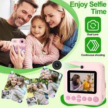 Kids Instant Print Camera, 2.4" HD Screen, 1080P Shooting, Comes With 32G SD Card And Printing Paper, 1080P HD, Fun Gift For 3-12 Years Old Boys And Girls, Toy Camera - ZSK-multicolor - View 8