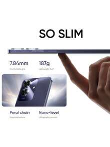 Realme Note 60 Global Unlocked Smartphone: 6.74" HD+ 90Hz Punch-Hole Display (720*1600), T612 8-Core 1.8GHz CPU, 8GB RAM(3GB+5GB Dynamic RAM)+64GB ROM / 12GB RAM(4GB+8GB Dynamic RAM)+128GB ROM / 18GB RAM(6GB+12GB Dynamic RAM)+128GB ROM, 32MP+5MP AI Dual Camera, 5000mAh Battery & 10W Fast Charge, Android 14, 7.79mm Ultra-Thin Design - View 3