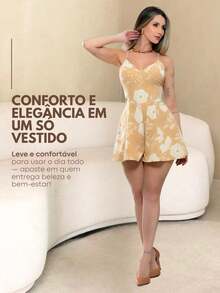 Macaquinho Floral com Costas Abertas – Alças Finas, Caimento Perfeito e Tecido Suave para Dias Quentes e Momentos Especiais