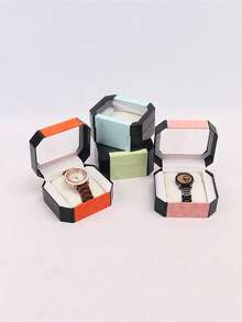 1 件八角形 1 槽手表盒，简约女士珠宝盒收纳整理器旅行必需品返校宿舍收纳秋季装饰