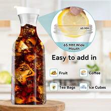 4 Pack 50oz Plastic Pitcher,Water Carafe With Flip Top Lid, Square Base Juice Containers,Water,Juice, Milk,Lemonade,Cold Brew And Mimosa Bar Clear Beverage,Hand Wash Only - Perfect For Mimosa Bar - Clear - View 5