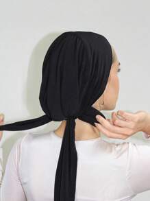 1 buc. Bandă de păr moale pentru femei, înfășurare de păr elastică în culoare solidă, turban cu bandă elastică antiderapantă care absoarbe umezeala, potrivită pentru sport și ținute casual