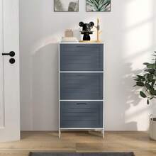 HOMCOM Shoe Cabinets - Xám - Xem 4