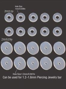 20pcs/set Clear Round Nose Ring Accessory Popular Piercing Body Jewelry Gift For Women & Men - Clear - View 9