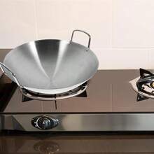 Stainless Steel Frying Pan 28Cm Round Bottom Wok For Frying Cooking &Amp; Grilling - Kitchen Cookware For Chinese Cuisine