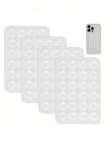 4 pezzi/2 pezzi Impugnatura in silicone per telefono, adatta a tutti i modelli di telefono, supporto adesivo per telefono, maniglia adesiva per telefono senza mani, supporto per impugnatura del telefono per selfie e video compatibile con , telefono Android, regalo per compleanni, famiglia, amici, supporto per telefono, accessori per telefono