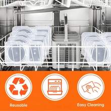 Wiederverwendbare Lebensmittelbehälter mit doppeltem Fach und Deckel - auslaufsicher für Dips/Snacks/Soßen, tragbare To-Go-Boxen für Camping, Reisen, Picknick und Mittagessen