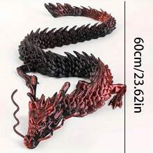 Duży, drukowany w 3D model smoka o wymiarach 60 cm/23,6 cala, dekoracja w kształcie latającego smoka, ozdoba na biurko, prezent na Boże Narodzenie, Halloween, Święto Dziękczynienia, Walentynki, Wielkanoc