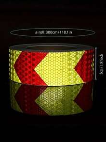 1 件红色/黄色反光胶带 - 适用于卡车/船舶的海洋级 PET，118 英寸防水安全带（3M 粘合剂，高可见度 - 紅黃色 - 查看 10