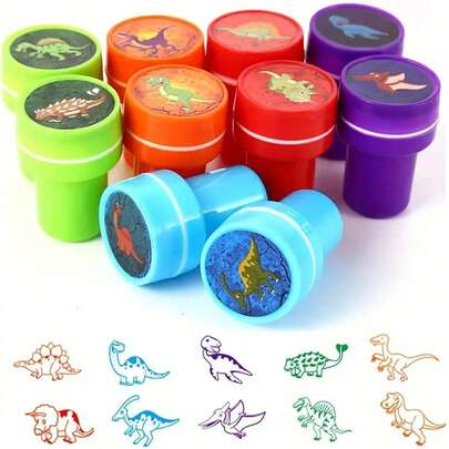 10/20件恐龙印章套装（教师用）：教育奖励、英语反馈印章、学生作业批改套装（多种图案）