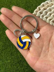 个性化排球钥匙扣礼品，送给段街运动员的礼物，感恩节和圣诞节礼物 - 黃色 - 查看 113