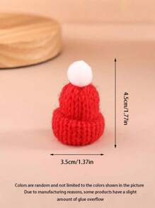 20 szt. - Miniaturowe ozdoby na czapeczki z włóczki, Miniaturowa dzianinowa czapeczka świąteczna, Miniaturowe dzianinowe czapeczki imprezowe na dekoracje świąteczne, Dekoracja z kapsli od wina, Przyjęcie z okazji ujawnienia płci dziecka, Wieczór panieński, Akcesoria do majsterkowania DIY, Żywe, świąteczne ozdoby materiałowe na choinkę, Dekoracje imprezowe - Zimowa Kraina Czarów, Najlepsze prezenty urodzinowe