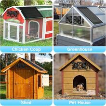 Solar Powered Fan Kit 20W Solar Panel Waterproof DC Exhaust Fan For C-Hicken Coop Camping Greenhouse