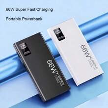 66W Hochleistungs-Powerbank, Schnellladung, Dual-Port, kompakt & tragbar, Zufallsfarbe