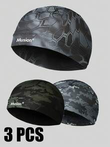 Musion 1/3PCS Head Cover Helmet Inner Cap Absorb Sweat Super Cool Under Skull Cap For Sports Helmet - Multicolor - View 18