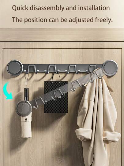 Gancho de pared con ventosa de alta resistencia - No se necesita perforar, diseño autoadhesivo, perchero de plástico/metal extraíble, adecuado para baños y detrás de puertas, gran capacidad de carga, fácil instalación, almacenamiento para el baño