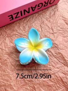 3 pezzi/1 pezzo Fermagli per capelli in plastica a forma di fiore di ibisco, 7,5 cm/2,95 pollici, blu/arancione/viola, leggeri, adatti per uso quotidiano, casual, festa, pendolarismo, spiaggia, coda di cavallo, chignon, lavaggio del viso, trucco, accessori per outfit, accessori per capelli alla moda, pinze per capelli, fermagli per capelli casual, fermagli per capelli a fiore, accessori autunnali per vacanze, per donna