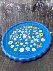 Alfombra de rociado de agua de 100 cm, adecuada para que los niños jueguen con la alfombra con letras, juguete de agua de verano para exteriores, piscina inflable para niños, juguete de piscina para exteriores para niños y niñas, con pelota de playa, adecuado para niños de 3 a 12 años, juguete de agua para mascotas en exteriores. Graduación. Regalo de graduación. Regalos de Pascua. Regalos de Halloween.