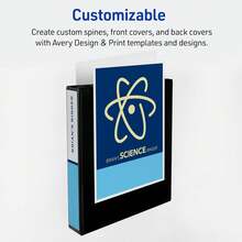 Almacenamiento de archivos  Carpeta durable con vista y anillo inclinado, 3,81cm - Negro - Ver 5
