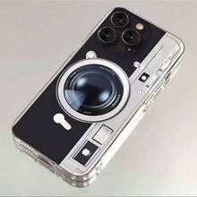 Funda de teléfono de cobertura completa con diseño de cámara vintage compatible con Apple 16, 16 Pro, 15, 14, 13, 12, 11, X, XS, XR, XS Max y Series S21/S22/S23/S24/S25/A71/A51/A55 - Diseño de borde completo, elegante, con recortes precisos