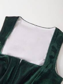 ii 2 Pieces Set Dirndl Dress Women Oktoberfest Carnival Costume Accessories With Apron, Halloween