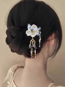 1 件女士超大回形针形金属发饰，极简主义风格发夹，奇特发饰，冬季配饰，秋季配饰，发髻延长，发髻制作器，发髻发片，发型夹，发夹，发夹