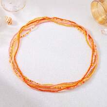 Boho Waist Beads Chains Set Colorful Summer African Belly Chain Elastic Waist Beads For Weight Loss Body Chains Bikini Beads Jewelry For Women - 藍色8件 - 查看 3