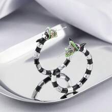 Halloween Earrings Scary Funny Skull Spider Pumpkin Ghost Black Cat Halloween Stud Earrings Jewelry