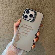 Isaiah 54:17 Christian Quote Aesthetic Phone Case, Compatible With 16, 11, 15, 14, 13, 12 Pro Plus, Black And Silver Shockproof Phone Case, Suitable As A Christian Gift For Men And Women - Black - View 9