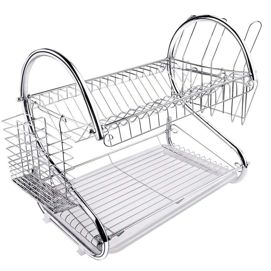 Large-Capacity, Multifunctional Extendable Dish Drainer With Ample Utensil Support For Pots And Pans, Black.