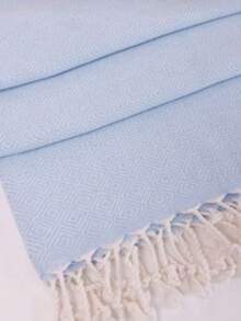 90x190 Cm 100% Bamboo Soft And Quick-Dry Beach Towel | MADE IN TURKEY - White - View 2