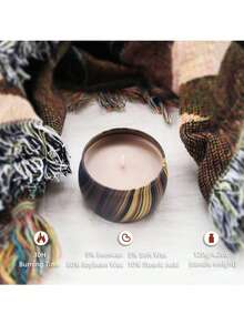 Coffee Tin Scented Candle, Home Decor, Long-Lasting Soy Wax Candle Tin, Smokeless Sandalwood/Coffee/Lavender Scented Candle, Portable Candle Suitable For Birthday, Valentine's Day, Mother's Day, Thanksgiving, Wedding Gifts