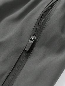 Set de 3 pantalones cortos deportivos de verano para niños, de unicolor, transpirables y cómodos para actividades al aire libre - Gris Oscuro - Ver 4