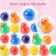 Efisday 30 PCS Stress Ball For Kids, Cute Duck Stress Ball Multicolor Squeeze Balls Stress Relief Fidget Toys Ease Anxiety Sensory Stress Balls School Goody Bag Stuffers Party Favor Gifts Toy Boys Girls