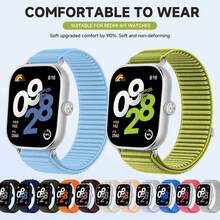 尼龙表带兼容小米手环 9Pro/8Pro 智能运动手环腕带表带适用于红米手表 5/4 替换表带配件 - Redmi watch 4/5/Mi band 8 pro/9 Pro - 查看 2